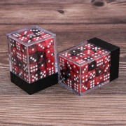 (Crimson+Black) 12mm pips dice